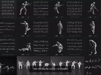 400 US Marine Corps 3D Model Pack