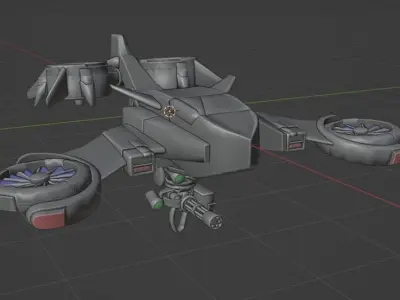 Drone Low-poly 3D model by Dannou from CGTrader (Low-poly)