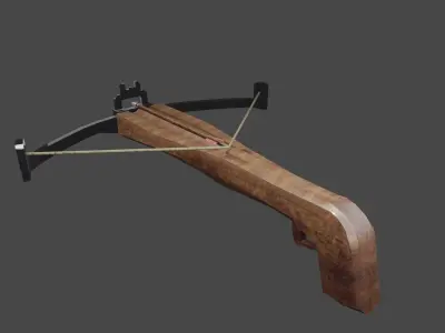 Crossbow And Arrow Free low-poly 3D model