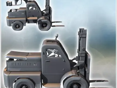 AP-4045 Lvov AP 4045 Soviet forklift 1 - Modern WW2 WW1 World Wa 3D print model