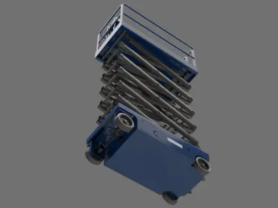Scissor Lift 1A Low-poly 3D model