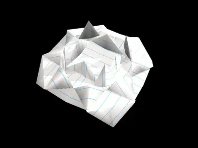 Origami UFO Low-poly 3D model
