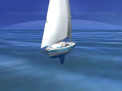 30 Foot Sailboat V11 3D model