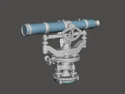 Telescopic Alidade and Tripod 3D print model
