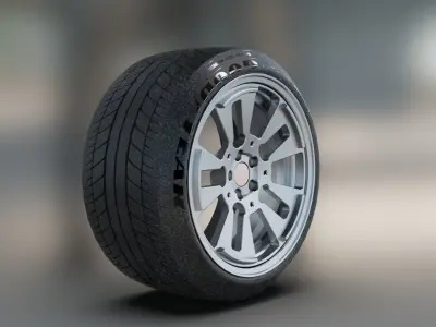 rims tire auto garage  3D model