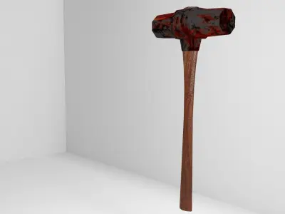 Rusted Sledgehammer Low-poly 3D model