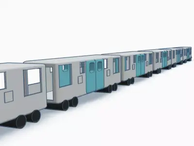 Subway train 3D model