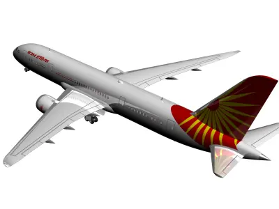 Air India Crashed Aircraft Boeing 787-8 Dreamliner  3D model