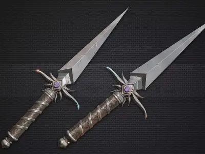 Fantasy Dagger 6  Low-poly 3D model