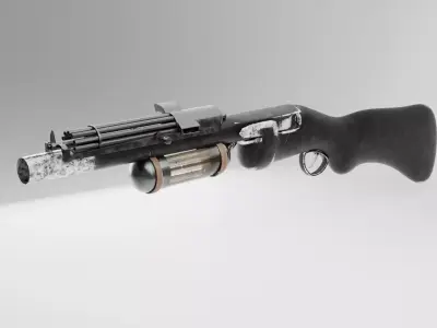 gun for game use  3D model