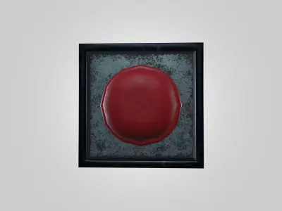 Emergency Stop Button 3D Model - Industrial Red Safety Switch Free low-poly 3D model