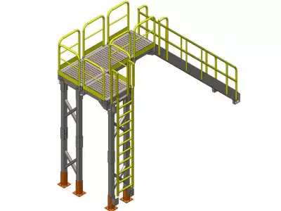 Plataforma Low-poly 3D model