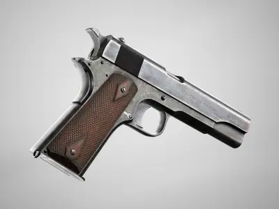 Colt M1911 Gun - Realistic 1911 Pistol Low-poly 3D model