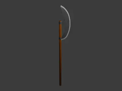 Simple Bardiche Low-poly 3D model