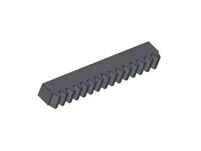 Involute Rack Low-poly 3D model
