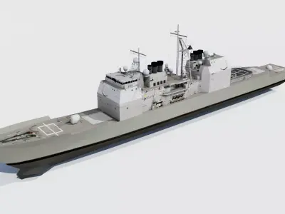 Ticonderoga Low Poly Low-poly 3D model