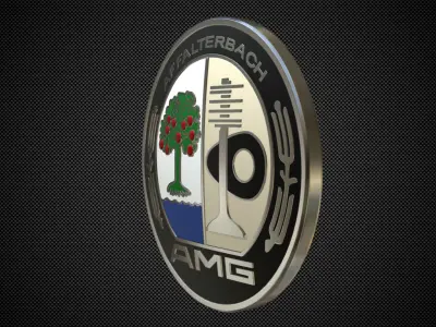 amg logo 3D model by 3dlogoman