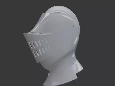 Medieval Knight Helmet 3D Printable 3D print model