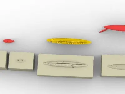 enjection  lure mold 3D model
