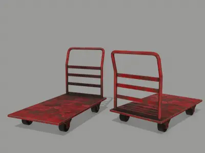 Trolley hand truck Low-poly 3D model buy