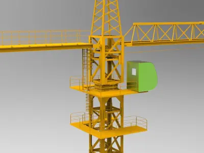 tower crane 3D model buy