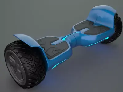 Hoverboard Low-poly 3D model purchase