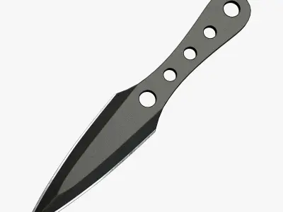 Throwing knife Low-poly 3D model order