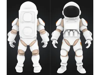 Stylized Astronaut Space Explorer Low-poly 3D model