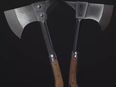 Fantasy Axe PBR Low-poly 3D model
