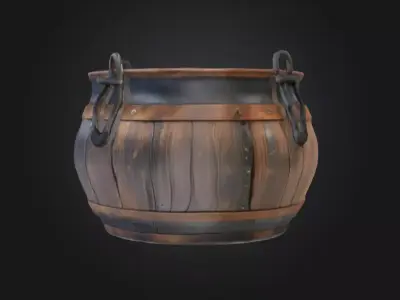 Medieval Cauldron Low-poly 3D model