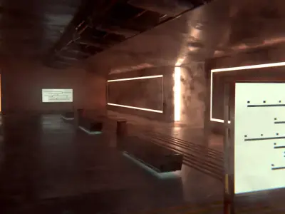 Abandoned Train Station 3D model purchase