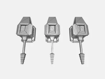 Free Low poly laser turret Free low-poly 3D model