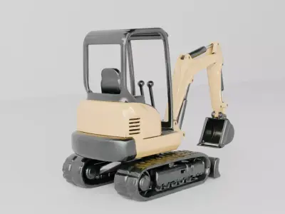 Mini Excavator Compact Construction Machine 3D model