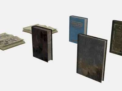 Old Ancient Books 3D model