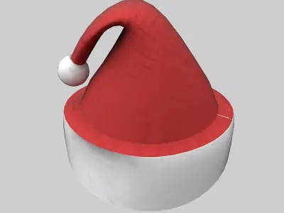 Santa Hat Low-poly 3D model