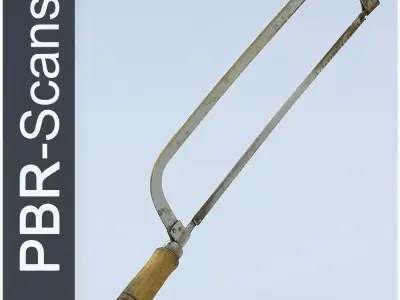 Hacksaw Low Poly fishing hook - fishing hook Low-poly 3D model