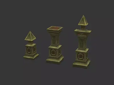 Pillar2 three pillars Free 3D model