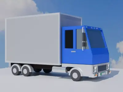 Truck Car Delivery Van Low-poly 3D model