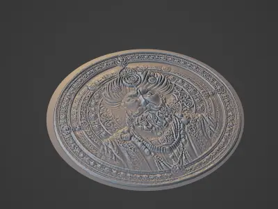 Suleiman the Magnificent Medallion 3D print model buy