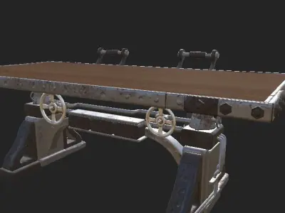 Workshop Desk PBR 4K GameReady Low-poly 3D model