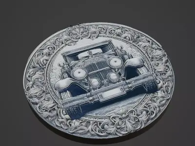 Car Pendant Medallion 3D print model 105