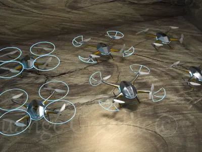 Drone quadcopter Low-poly 3D model buy