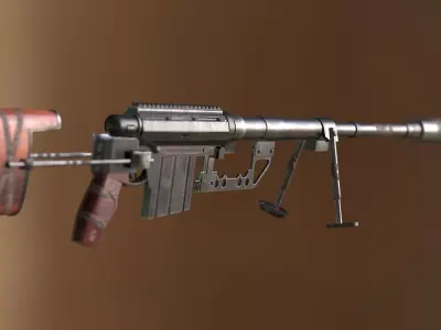 M200-withoutscope machine gun Low-poly 3D model