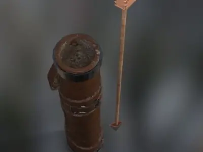 Bow Arrow Low-poly 3D model