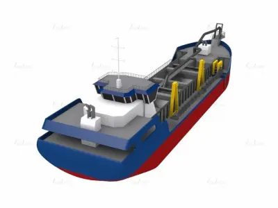 Trailing Suction Hopper Dredger - TSHD 3D model