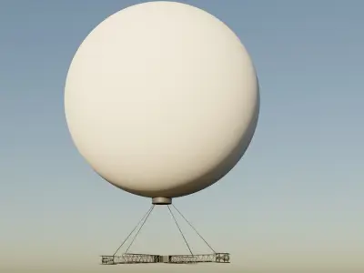 Chinese spy balloon Low-poly 3D model purchase