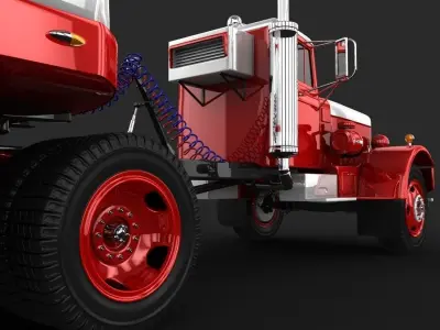 peterbilt 281 - duel tribute 3D model
