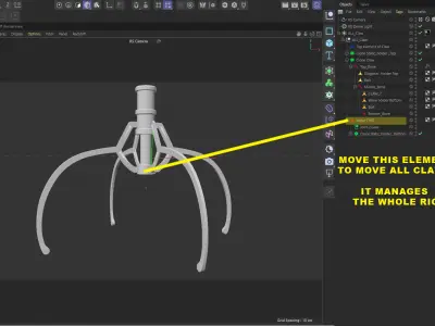Metal Claw 14 with RIG 3D model