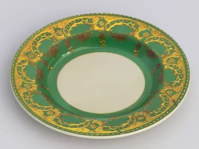 Antique and vintage plate v7 3D model