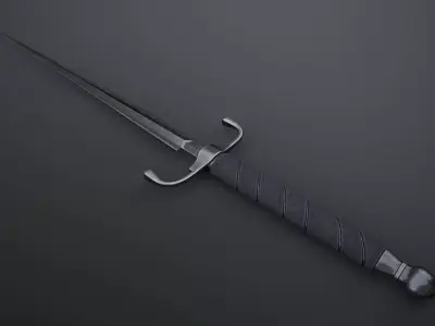 Stilletto Dagger Low-poly 3D model